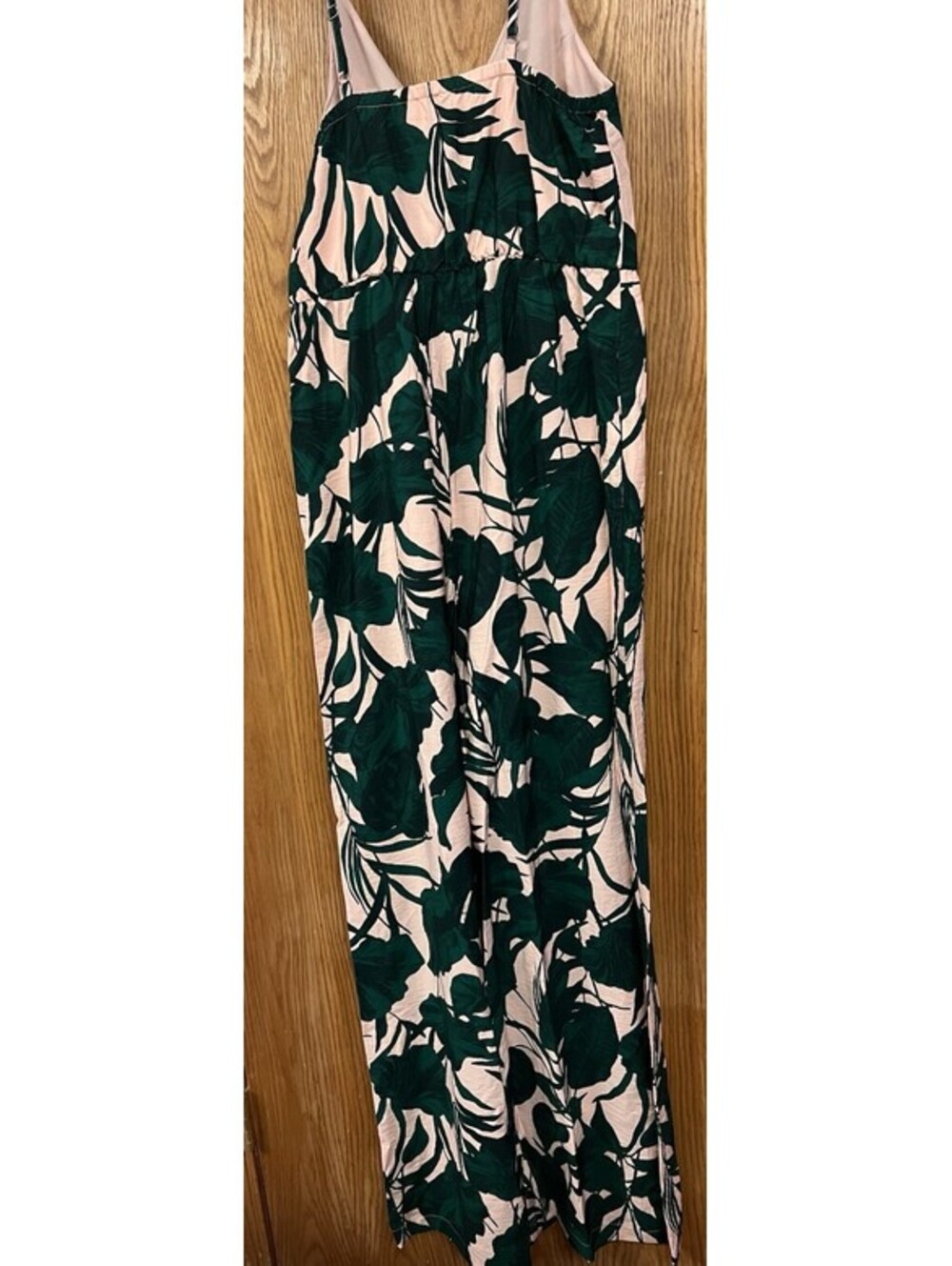 Chelsea28 Side Tie Wide Leg Jumpsuit in Green Floral Women's Size medium M